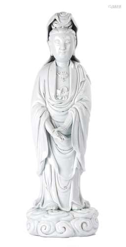 A Dehua Blanc De Chine Guanyin Figure