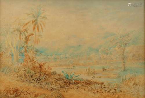 Christian Anton Goering, Tropical Landscape with an Hacienda...