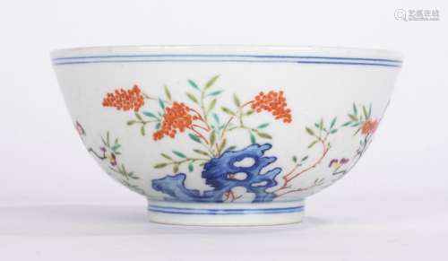 Chinese Doucai Flowers Bowl