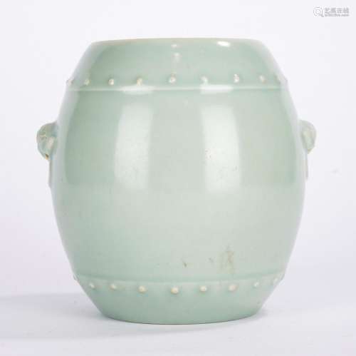 Chinese Celadon Glazed Drum Vase