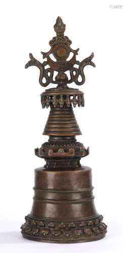 Tibetan Copper Alloy Stupa