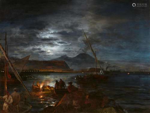 Oswald Achenbach, The Return of the Fishermen in the Gulf of...