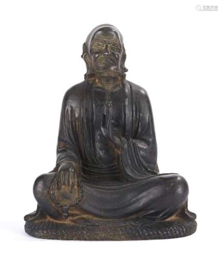 Chinese Bronze Luohan Figure