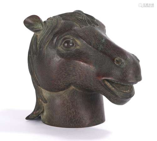 Chinese Bronze Horse Head