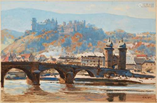 Erich Kips, View of Heidelberg