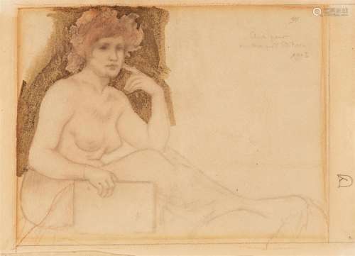 Armand Rassenfosse, Female Nude with a Book