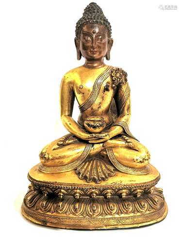 Chinese Gilt Bronze Buddha Figure