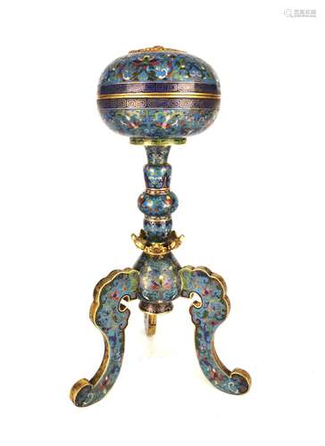 Chinese Cloisonne Tripod Censer