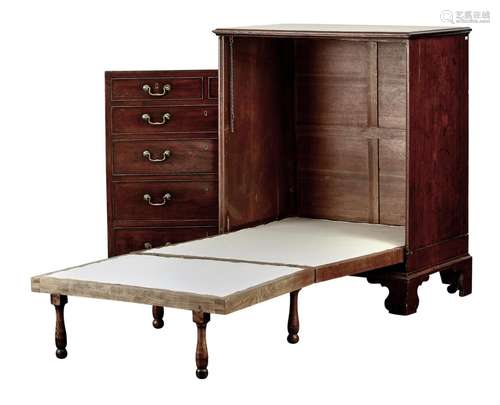 A GEORGE III MAHOGANY METAMORPHIC CHEST