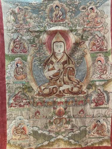 Chinese Silk Embroidered Thangka