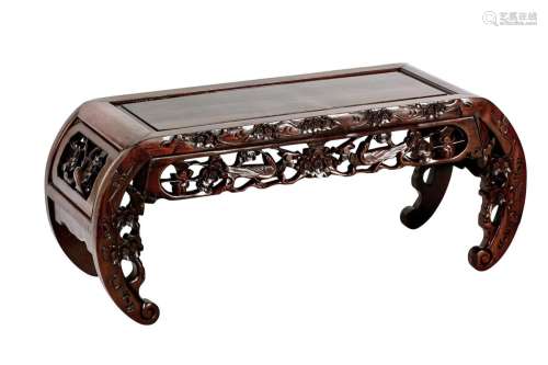 A CHINESE HONGMU LOW TABLE
