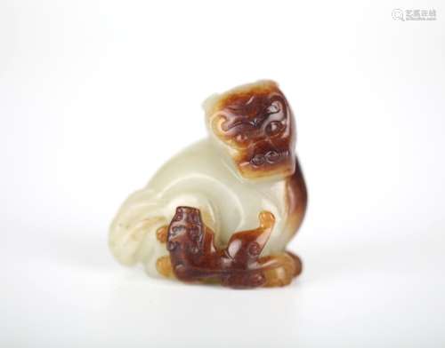 Chinese Carved Jade Figure Lions