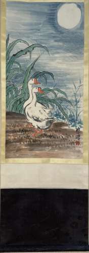 Chinese Painting Scroll of Two Ducks