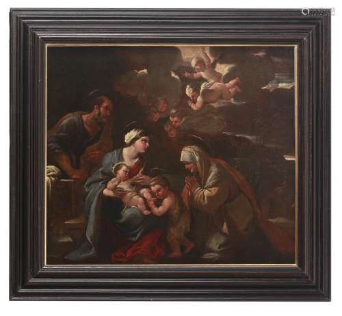 after LUCA GIORDANO (Italian, 1634-1705) The Holy Family Ado...