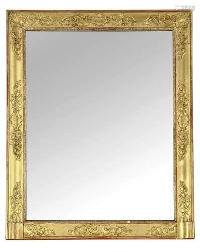 A CHARLES X GILT COMPOSITION OVERMANTEL MIRROR