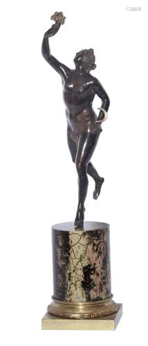 AN ITALIAN BRONZE FIGURE OF FLORA