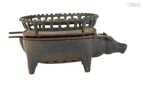 Chinese Buffalo Form Iron Grill