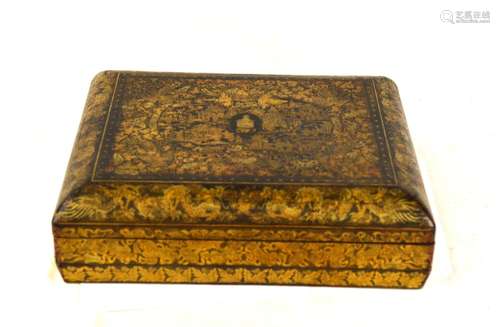 Fine Chinese Gilt Lacquered Game Box