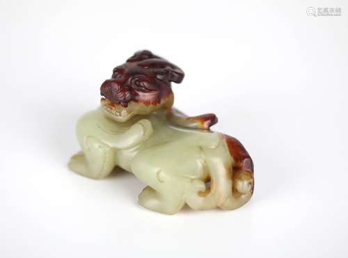 Archaic Chinese Carved Jade Figure of Beast