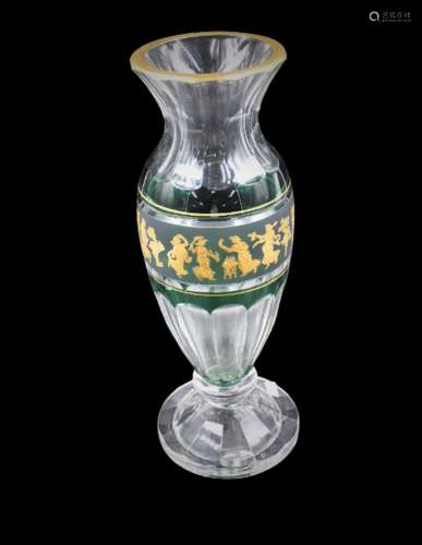 Vase en cristal du Val Saint Lambert., Décor "Danse de ...