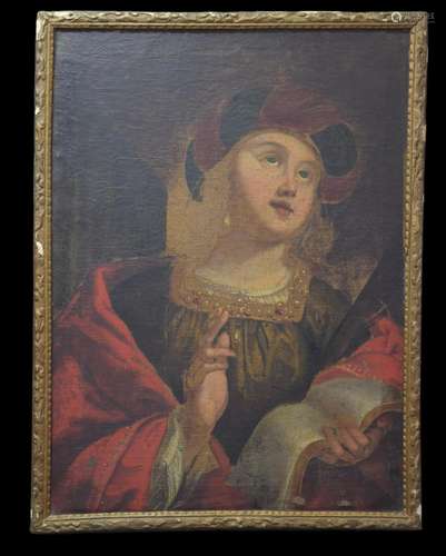 La liseuse de partition au turban., Huile sur toile Italie X...