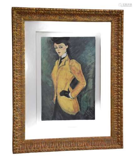 Amadéo MODIGLIANI (1884-1920)., Portrait de Melle D... en te...