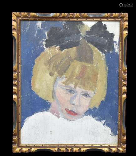 Portrait de jeune fille., Ecole fauviste française début XXè...