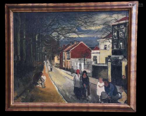 Paul DELVAUX (1897-1994)., Paysage à Boitsfort, chaussée de ...