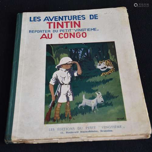 Tintin au Congo., Noir et blanc., Les éditions du Petit ‘Vin...