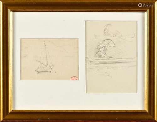 HENRI-EDMOND CROSS (1856-1910) Le petit voilier et canotage ...