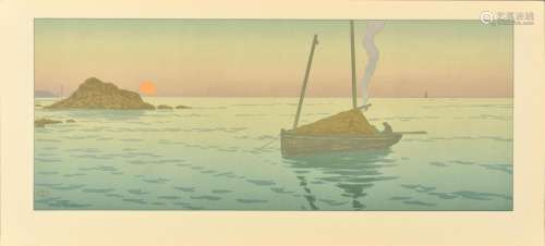 HENRI RIVIERE (1864-1951) Le Soleil couchant. 1901. Planche ...