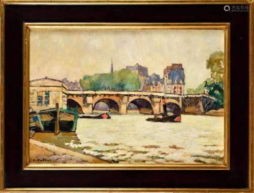 LOUIS VALTAT (1869-1952) Pont-Neuf à Paris1931 Huile sur toi...