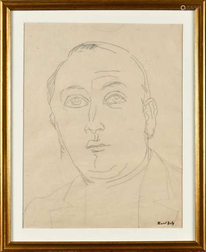 RAOUL DUFY (1877-1953) Portrait Mine de plomb sur papier cal...