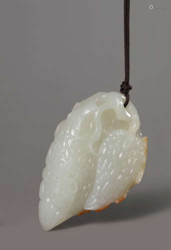 A Carved Jade Melon Ornament