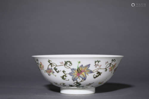 A Famille Rose Flower Bowl