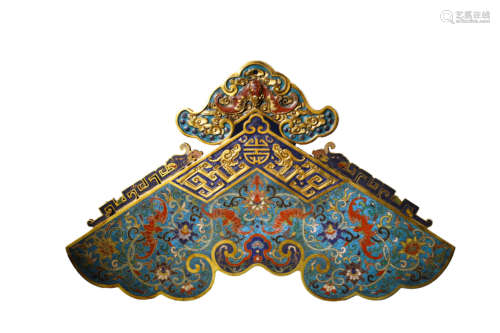 A Cloisonné Enamel Hanging Panel