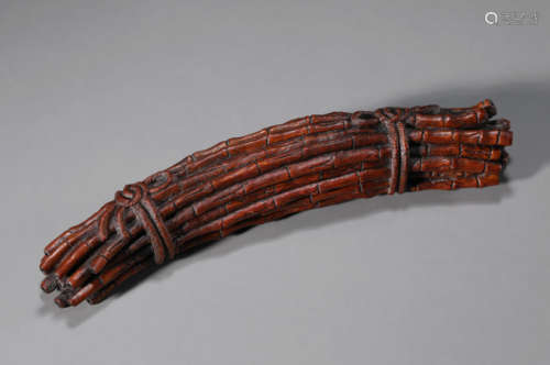 A Carved Bamboo Root Arm Rest