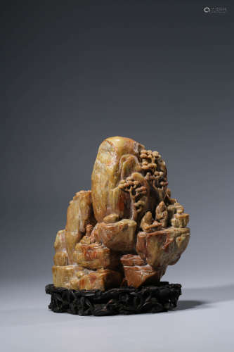 A Carved Shoushan Stone Boulder