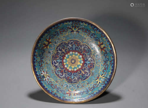 A Cloisonné Enamel Plate