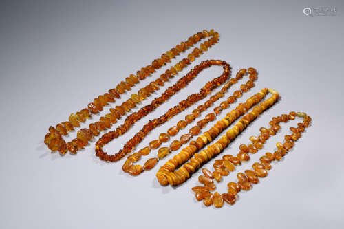 Five Beeswax Beads Necklace