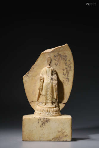 A Marble Stone Buddha Statue