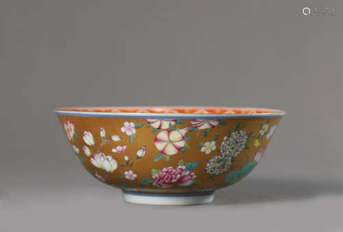 A Famille Rose Flower Bowl