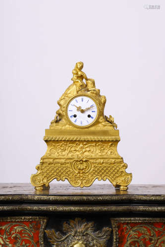 A Western Gilt Coating Mantel Clock