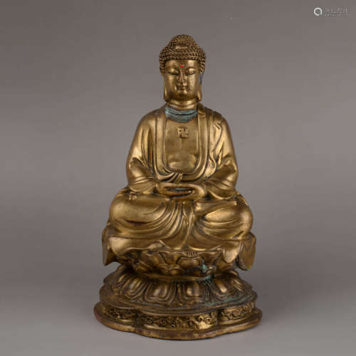 A Bronze Figure of Shakyamuni