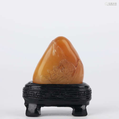 A Carved Tianhuang Stone Decoration Boulder