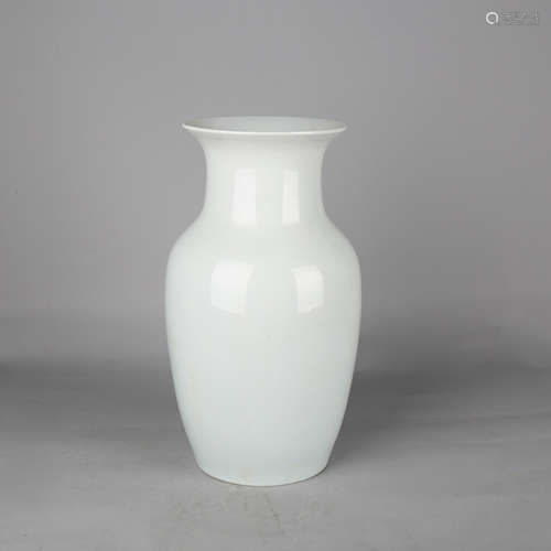 A White Glaze Baluster Vase