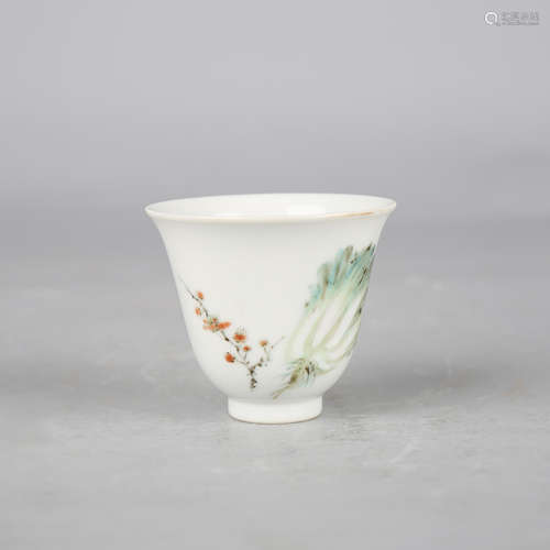 A Famille Rose Tea Cup