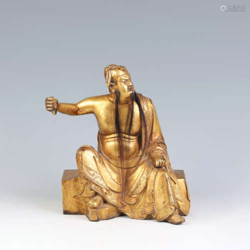 A Gilt Bronze Figure of Guan’Gong
