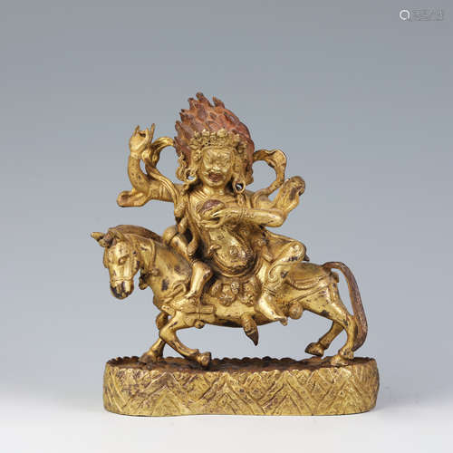 A Gilt Bronze Figure of Akshobya King