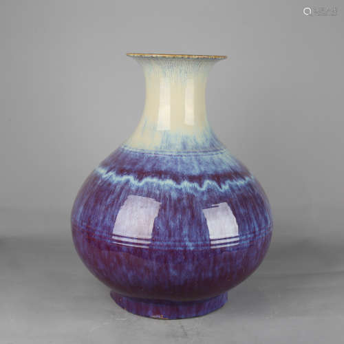 A Flambe Glaze Globular Vase